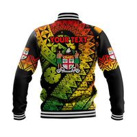 Custom Personalised Fiji Day Baseball Jacket Masi Kesa Reggae Style LT9 - Wonder Print Shop