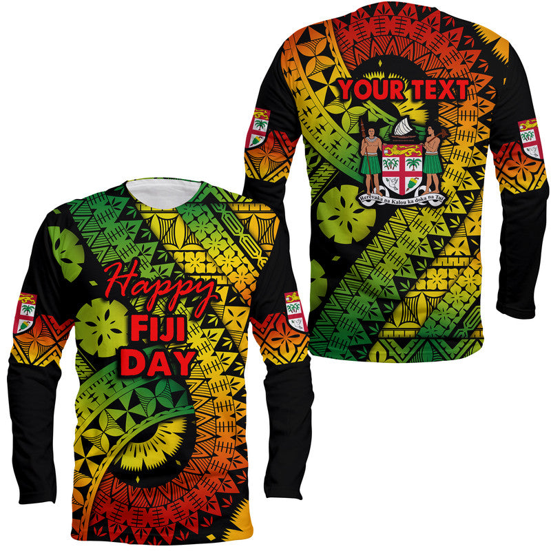 Custom Personalised Fiji Day Long Sleeve Shirt Masi Kesa Reggae Style - Wonder Print Shop