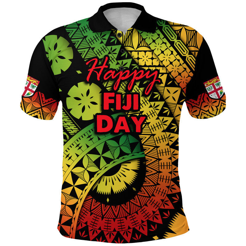 Custom Fiji Day Polo Shirt Masi Kesa Reggae Style - Wonder Print Shop