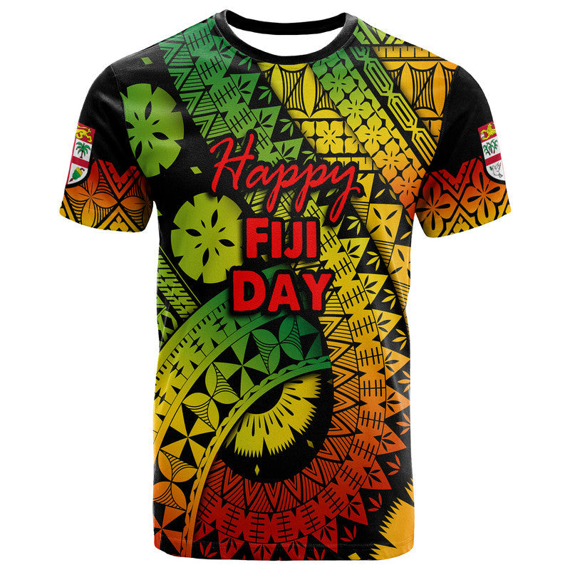 Custom Fiji Day T Shirt Masi Kesa Reggae Style - Wonder Print Shop