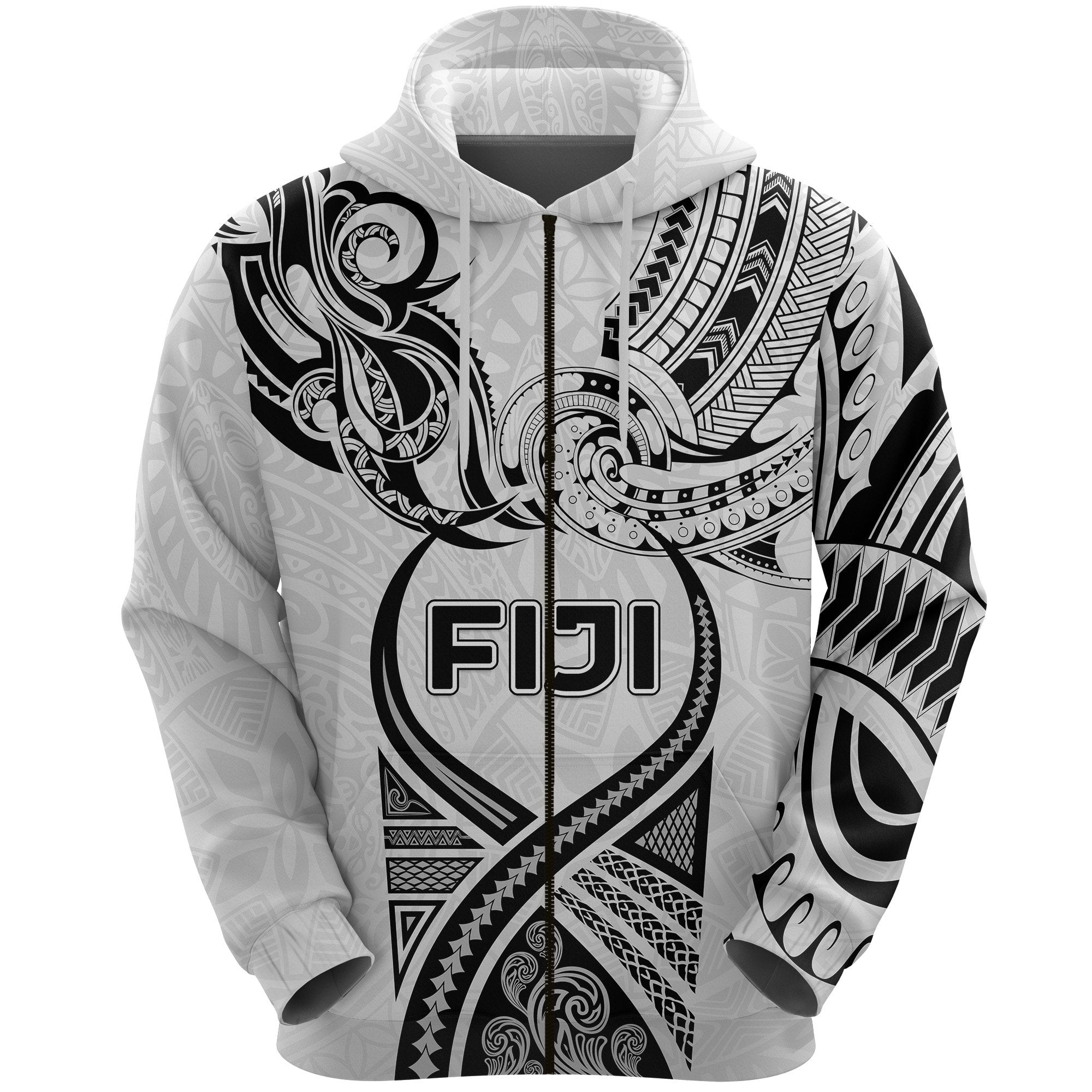 custom-personalised-fiji-rugby-zip-hoodie-polynesian-waves-style-custom-text-and-number