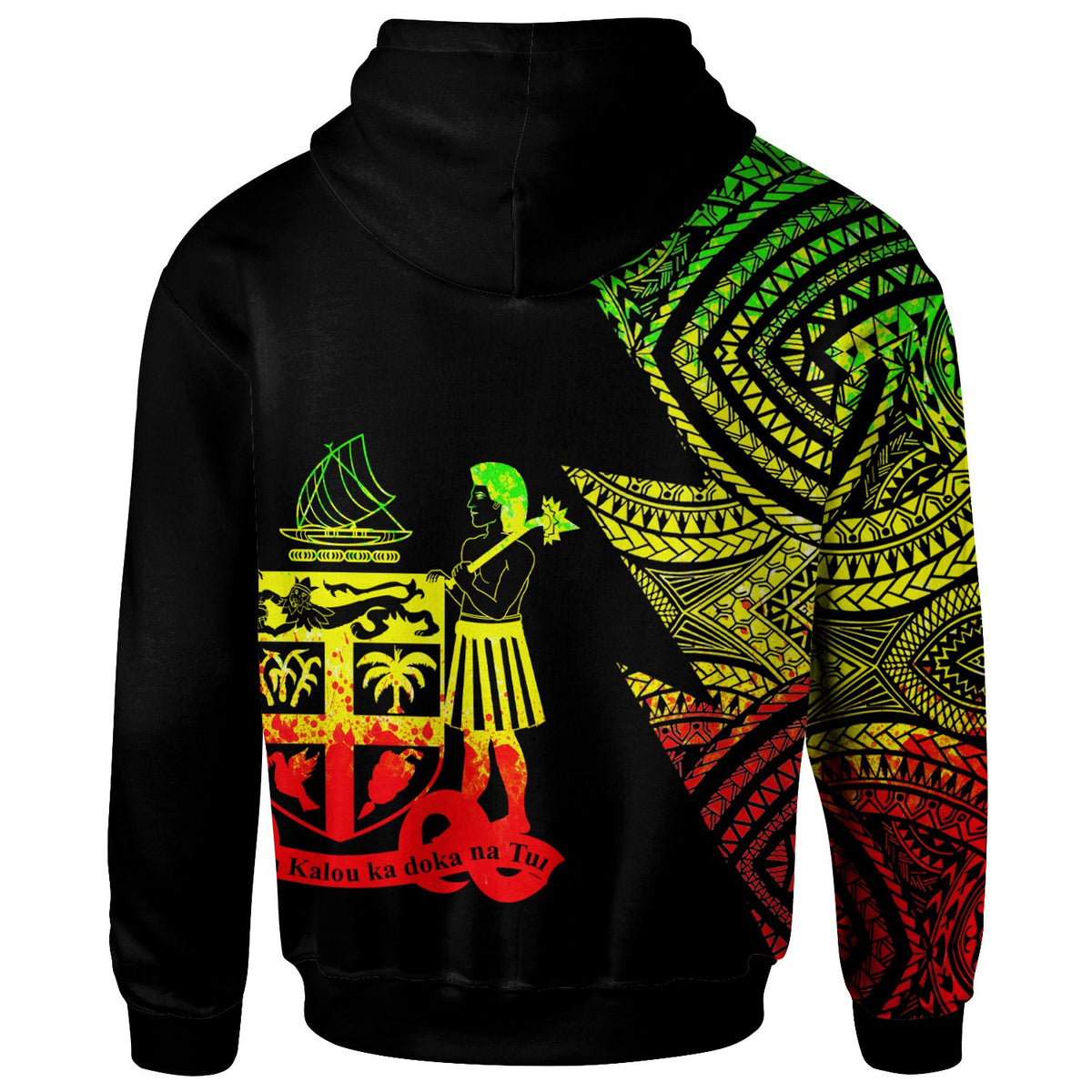 (Waisea.V. Iloilokula) Fiji Hoodie Flash Style Reggae - Wonder Print Shop