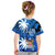 Fiji Coat Of Arms T Shirt Masi Tapa Mixed Palm Tree No2 Blue Color Version - Wonder Print Shop