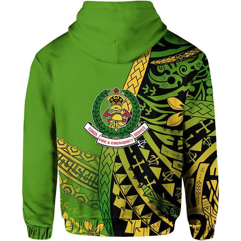 Tonga Fire And Emergency Services Hoodie Polynesian Minimalist Style - Wonder Print Shop
