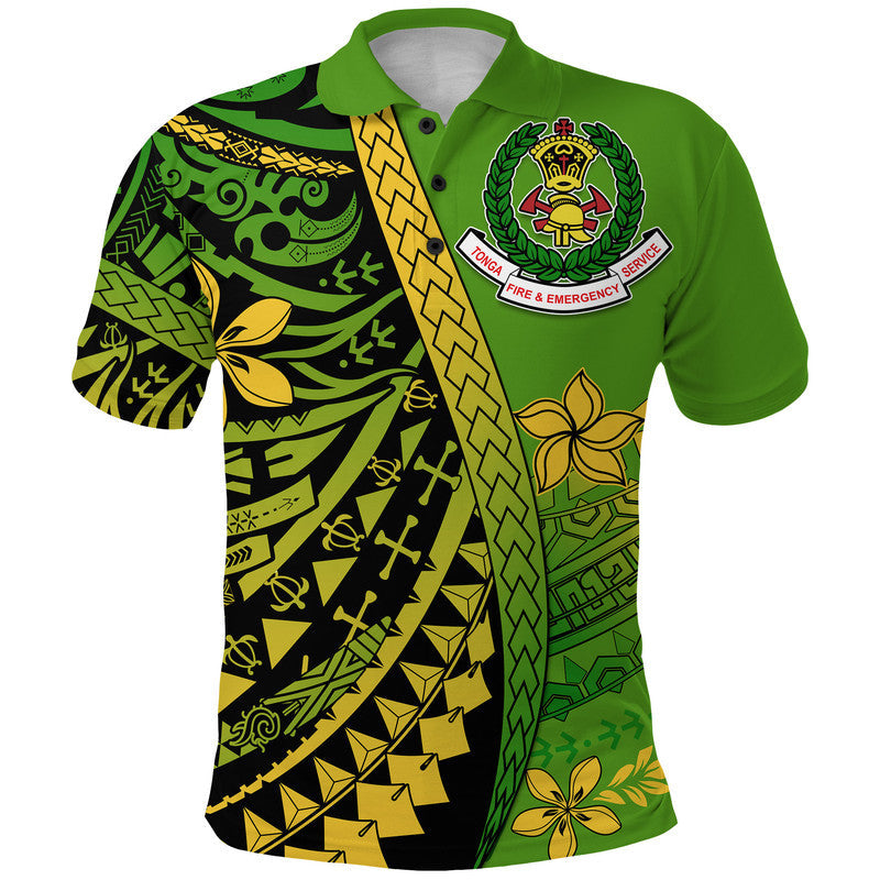 Tonga Fire And Emergency Services Polo Shirt Polynesian Minimalist Style - Wonder Print Shop