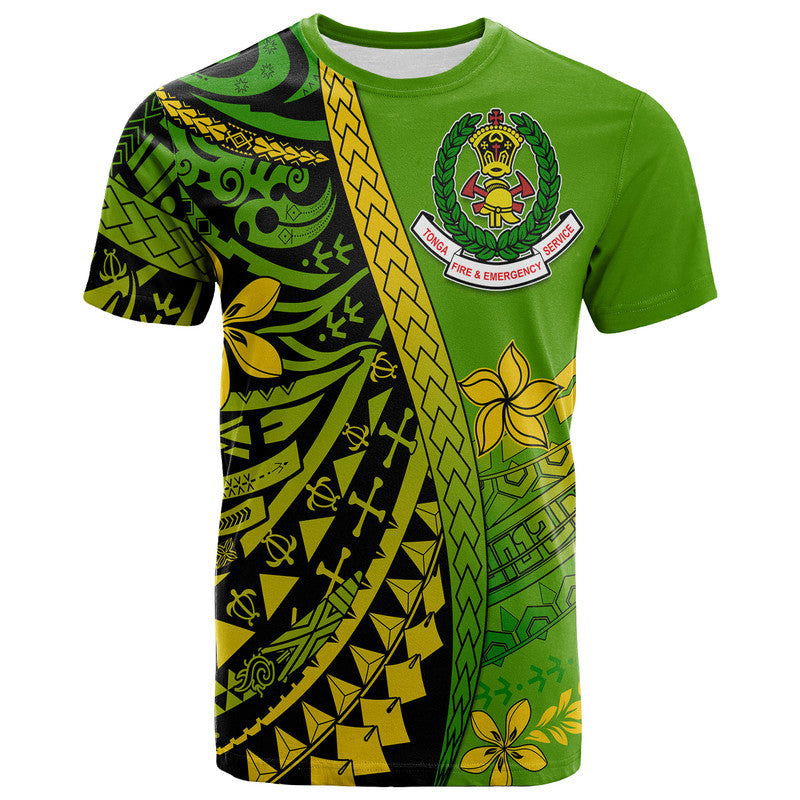 Tonga Fire And Emergency Services T Shirt Polynesian Minimalist Style - Wonder Print Shop