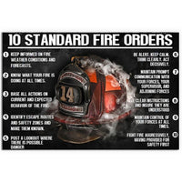 firefighter-standard-fire-orders-black-style-horizontal-poster