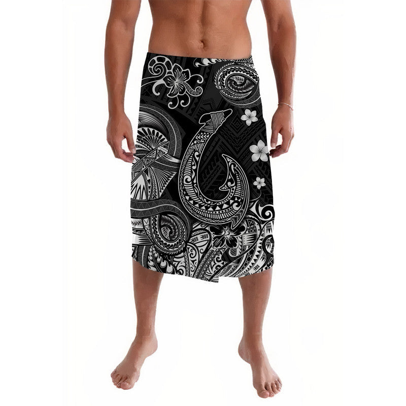 Hawaii Fish Hook Polynesian Lavalava Unique Style - Black LT8 - Wonder Print Shop