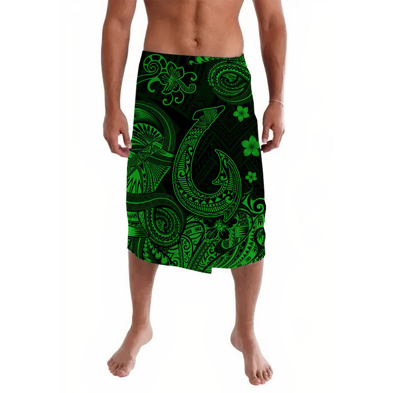 Hawaii Fish Hook Polynesian Lavalava Unique Style - Green LT8 - Wonder Print Shop