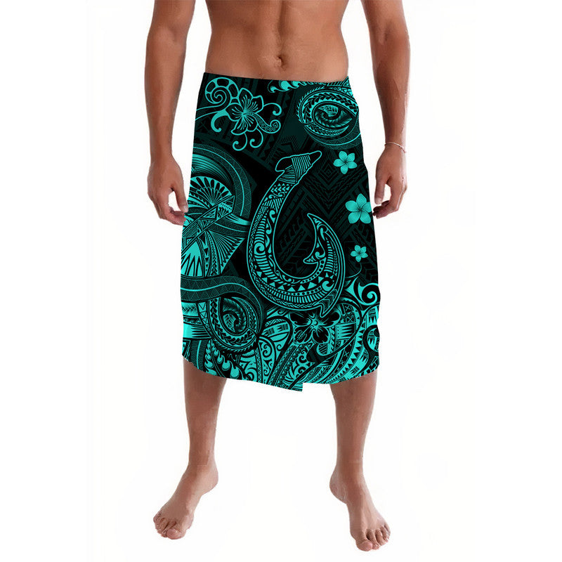 Hawaii Fish Hook Polynesian Lavalava Unique Style - Turquoise LT8 - Wonder Print Shop