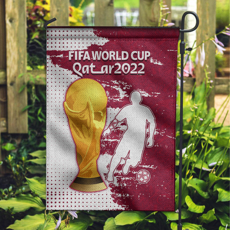 Qatar Football WC 2022 Flag The Maroon Flag Style - Wonder Print Shop