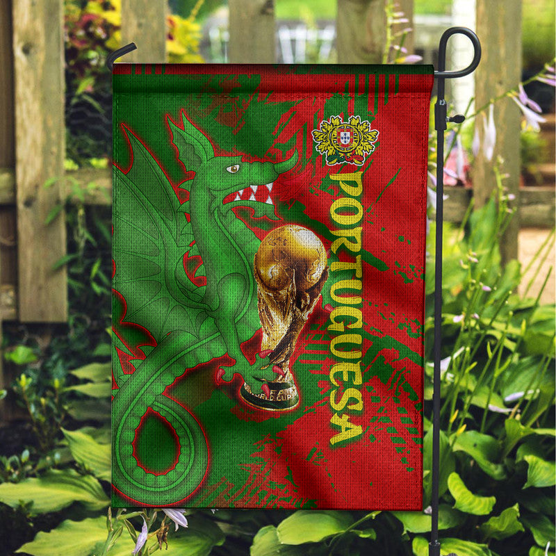 Portugal Football Flag Dragon of Royal Arms During The Reign of Queen Maria II - Wonder Print Shop