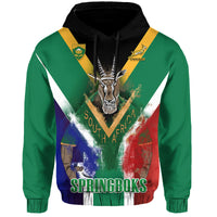 South Africa Springboks Rugby Hoodie Bokke Flag Style - Wonder Print Shop