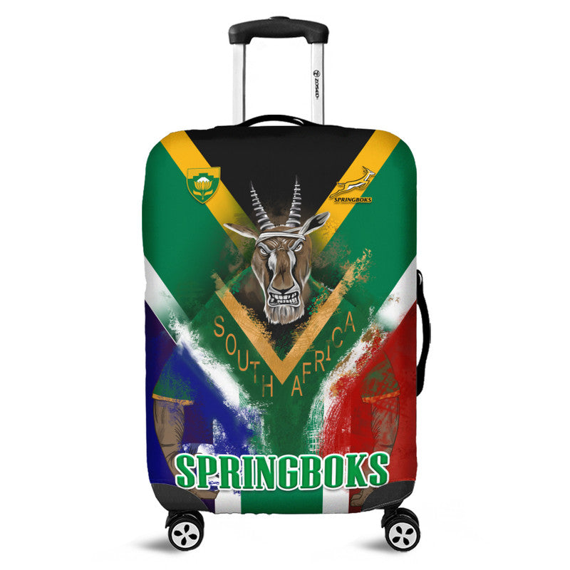 South Africa Springboks Rugby Luggage Cover Bokke Flag Style - Wonder Print Shop