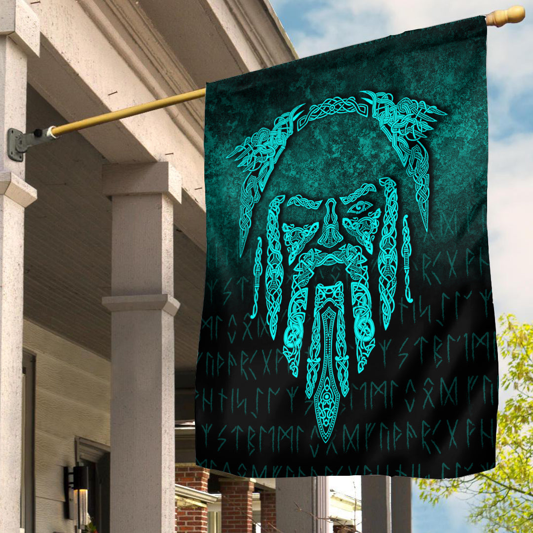 Viking Flag Eye of Odin Cyan Version Flag RLT12 - Wonder Print Shop