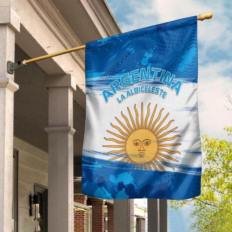 Argentina Sol de Mayo La Albiceleste Flag Style Flag Blue - Wonder Print Shop