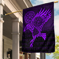 Viking Flag Raven Vegvisir Tattoo Purple Version Flag RLT12 - Wonder Print Shop