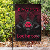 Viking Flag Ragnar Lothbrok Ragnar Lodbrok Viking Warrior Red Version Flag RLT12 - Wonder Print Shop