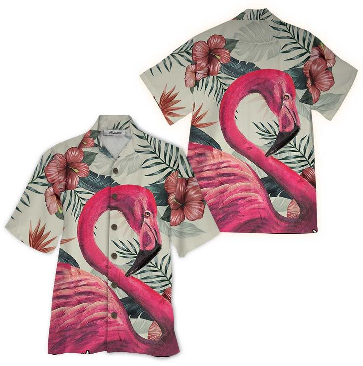 Flamingo Hawaiian Shirt - Wonder Print Shop