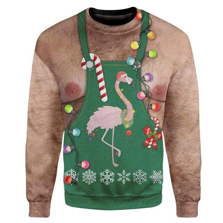 Flamingo Ugly Christmas Sweater - Wonder Print Shop