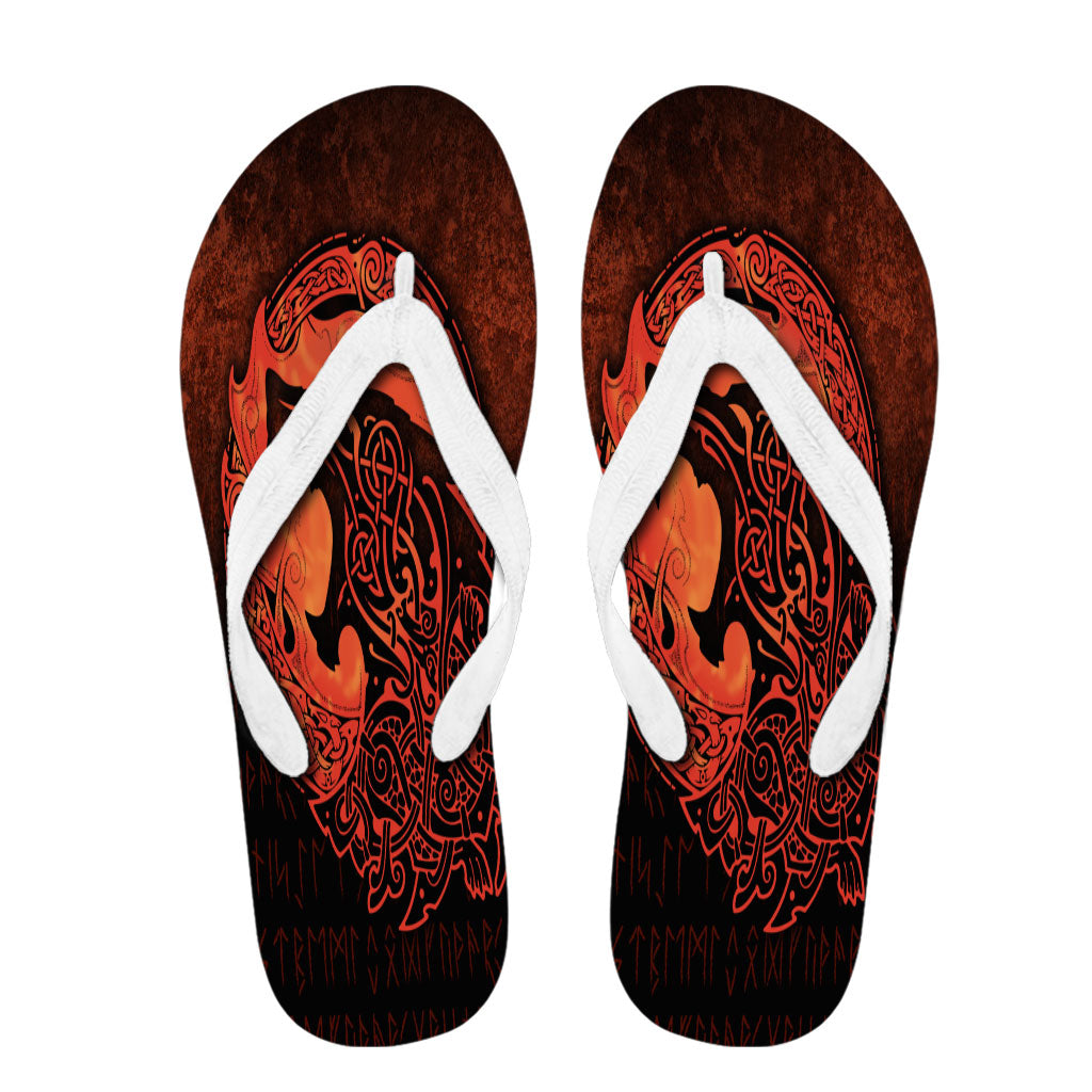 viking-flip-flops-fenrir-viking-3d-tattoo-orange-version-flip-flops