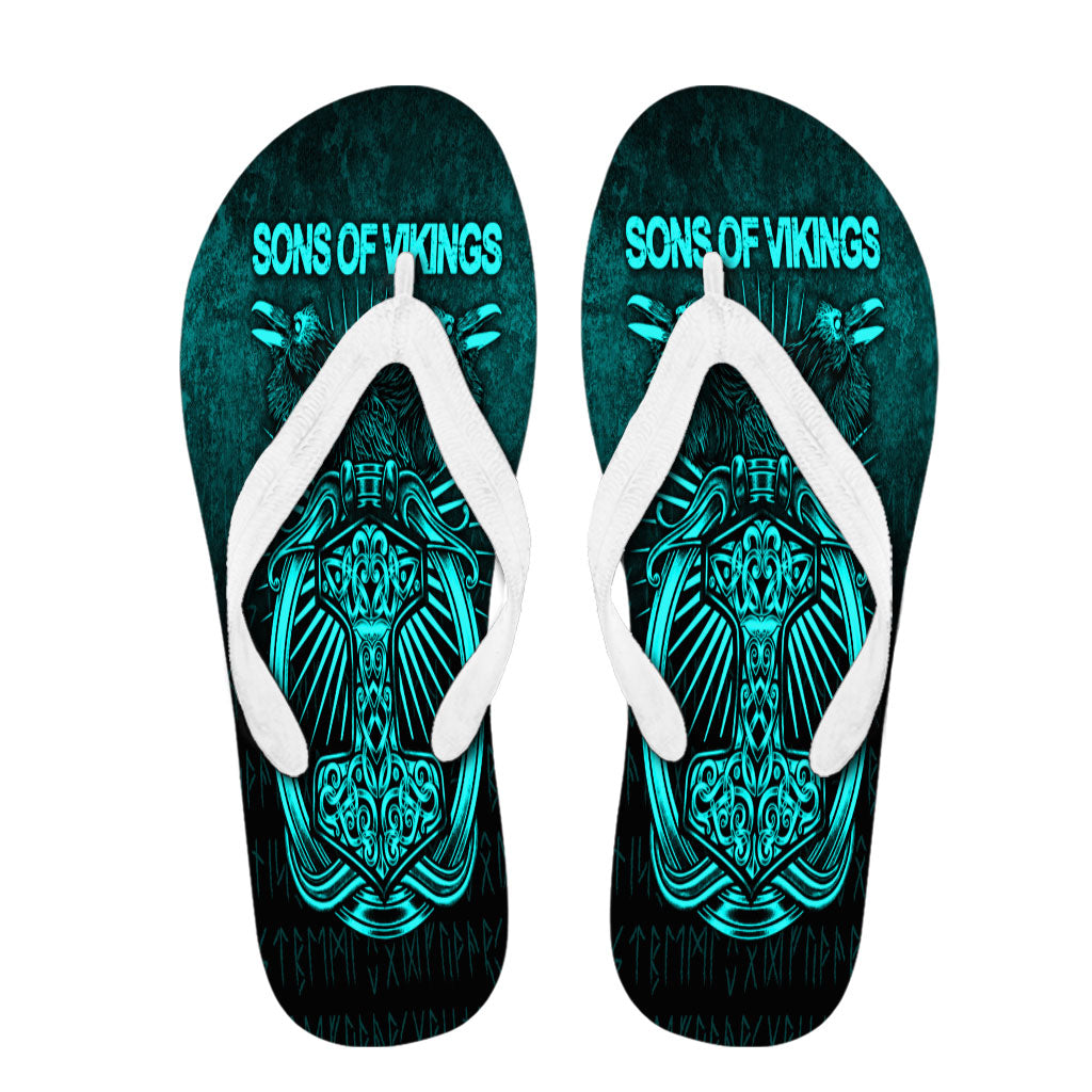 viking-flip-flops-vikings-ravens-mjolnir-cyan-version-flip-flops