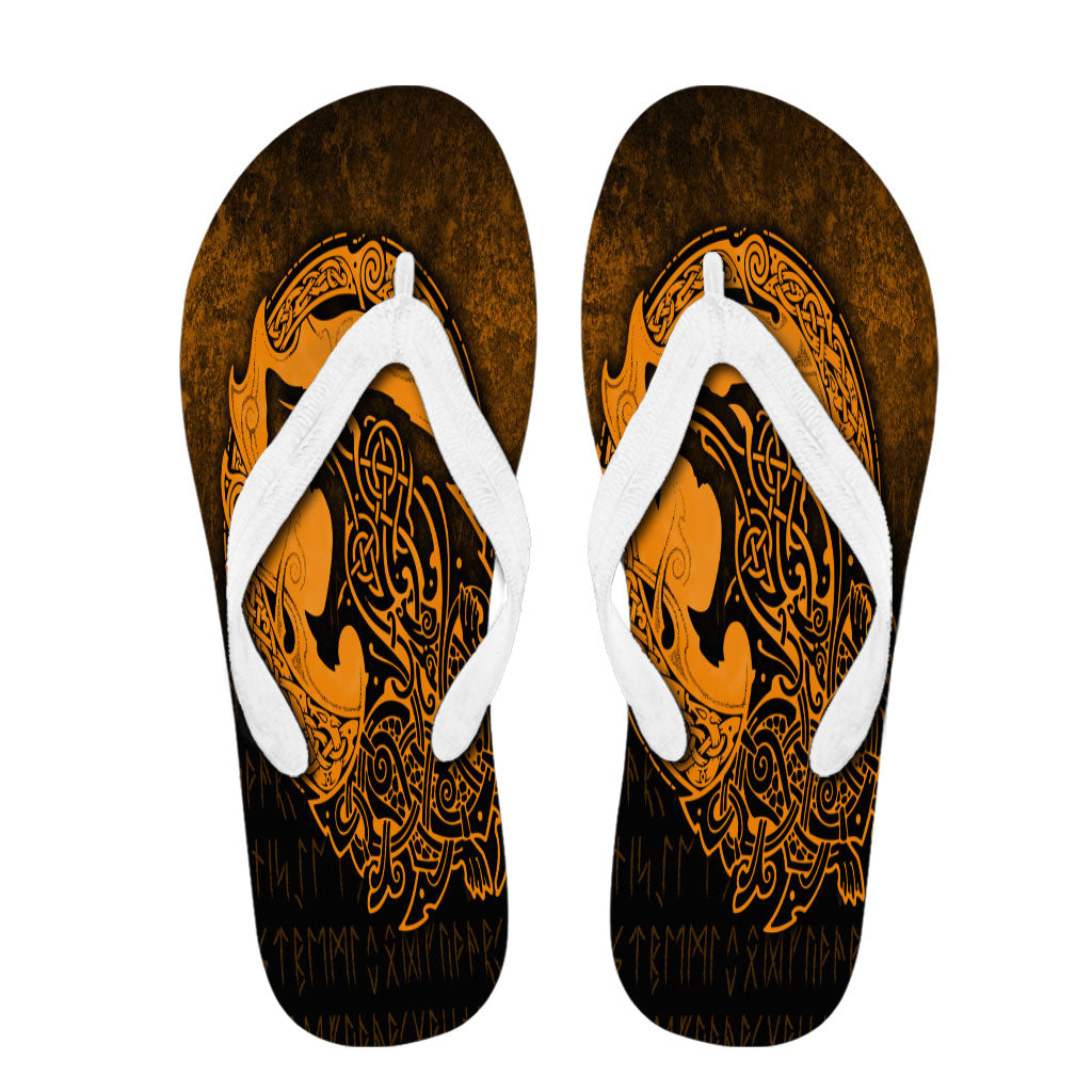 viking-flip-flops-fenrir-viking-3d-tattoo-gold-version-flip-flops