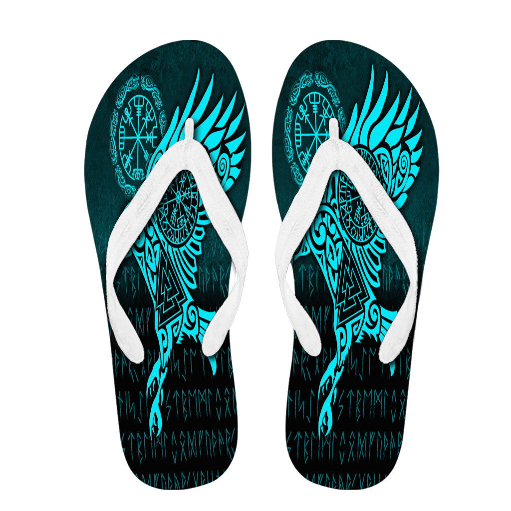 viking-flip-flops-raven-vegvisir-tattoo-cyan-version-flip-flops