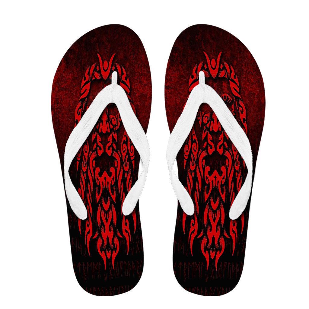 viking-flip-flops-viking-god-odin-allfather-in-asgard-raven-god-red-version-flip-flops