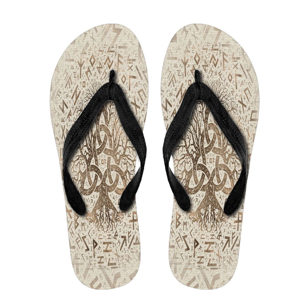 viking-flip-flops-tree-of-life-with-triquetra-and-futhark-pastel-gold-flip-flops
