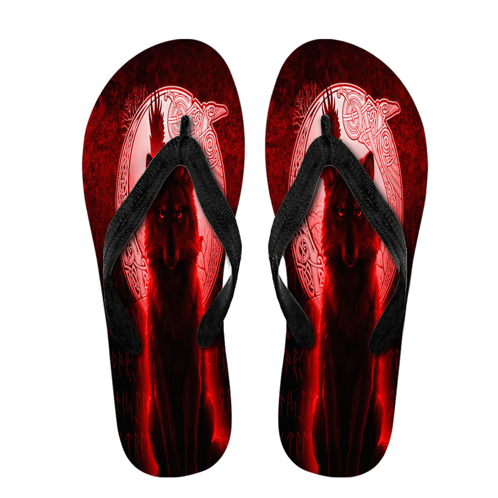 viking-flip-flops-fenrir-viking-wolf-red-version-flip-flops
