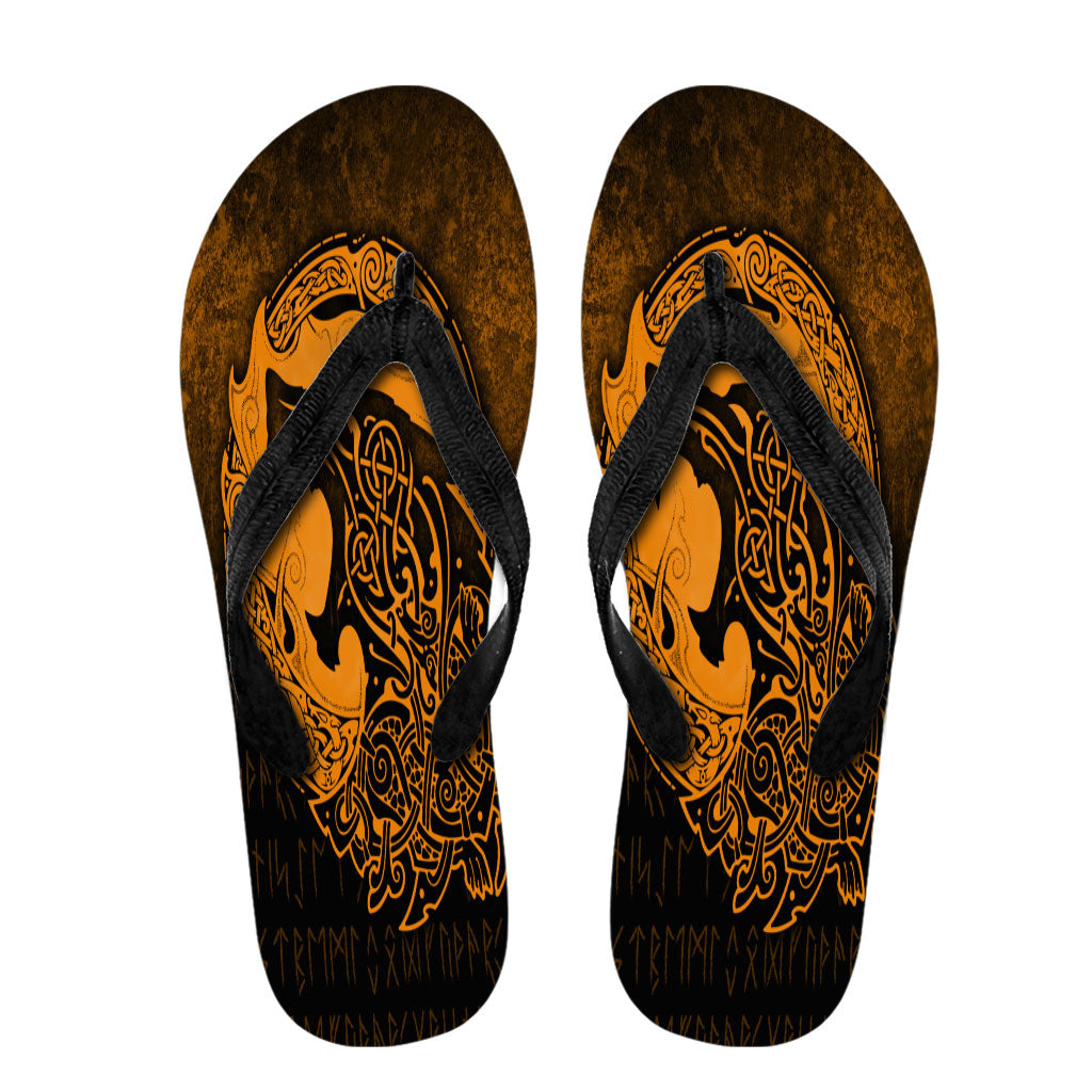 viking-flip-flops-fenrir-viking-3d-tattoo-gold-version-flip-flops
