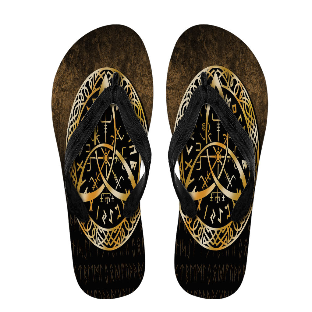 viking-flip-flops-vegvisir-nordic-viking-rune-gold-version-flip-flops