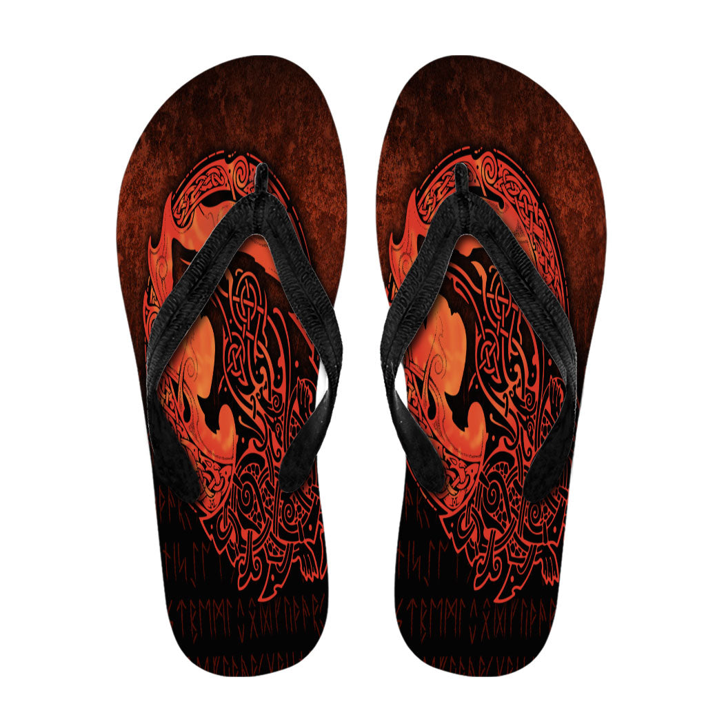 viking-flip-flops-fenrir-viking-3d-tattoo-orange-version-flip-flops