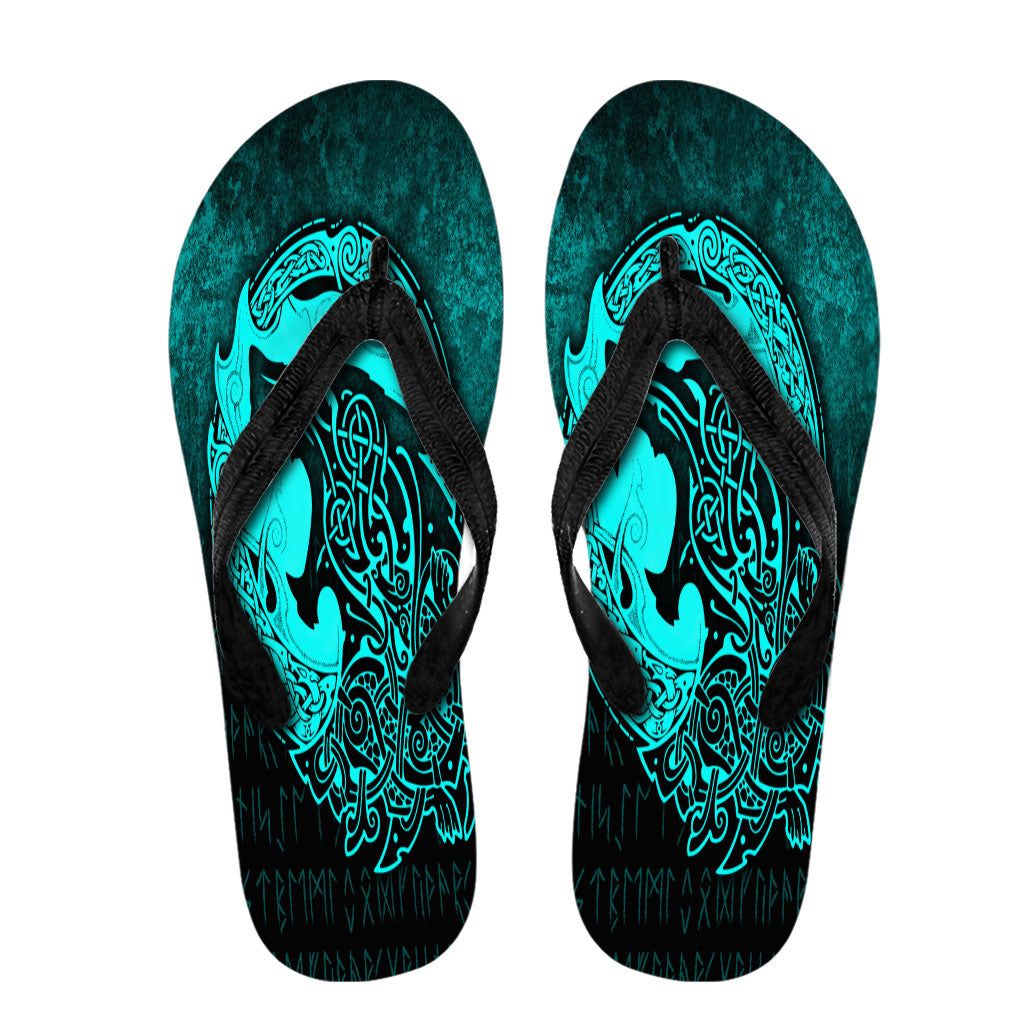 viking-flip-flops-fenrir-viking-3d-tattoo-cyan-version-flip-flops