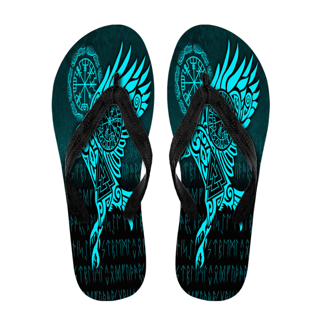 viking-flip-flops-raven-vegvisir-tattoo-cyan-version-flip-flops