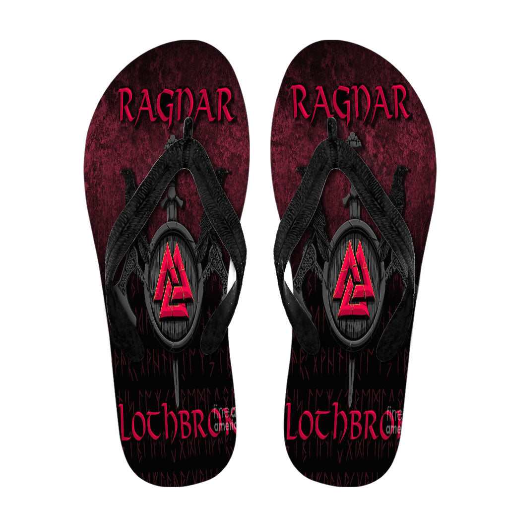 viking-flip-flops-ragnar-lothbrok-ragnar-lodbrok-viking-warrior-red-version-flip-flops