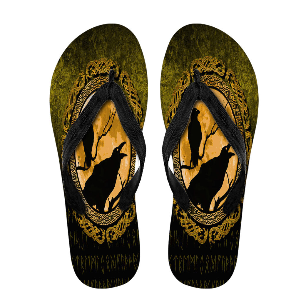 viking-flip-flops-vikings-huginn-muninn-odin-ravens-gold-version-flip-flops