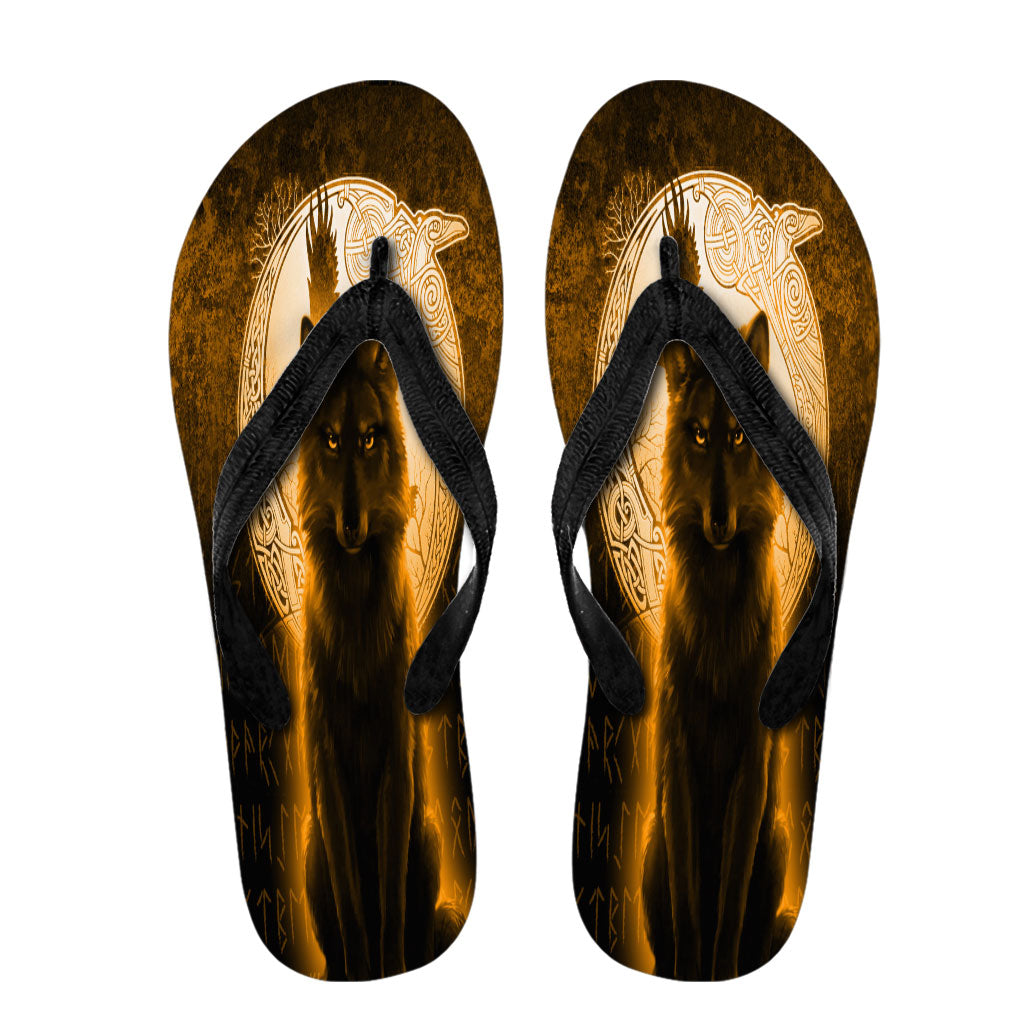 viking-flip-flops-fenrir-viking-wolf-gold-version-flip-flops