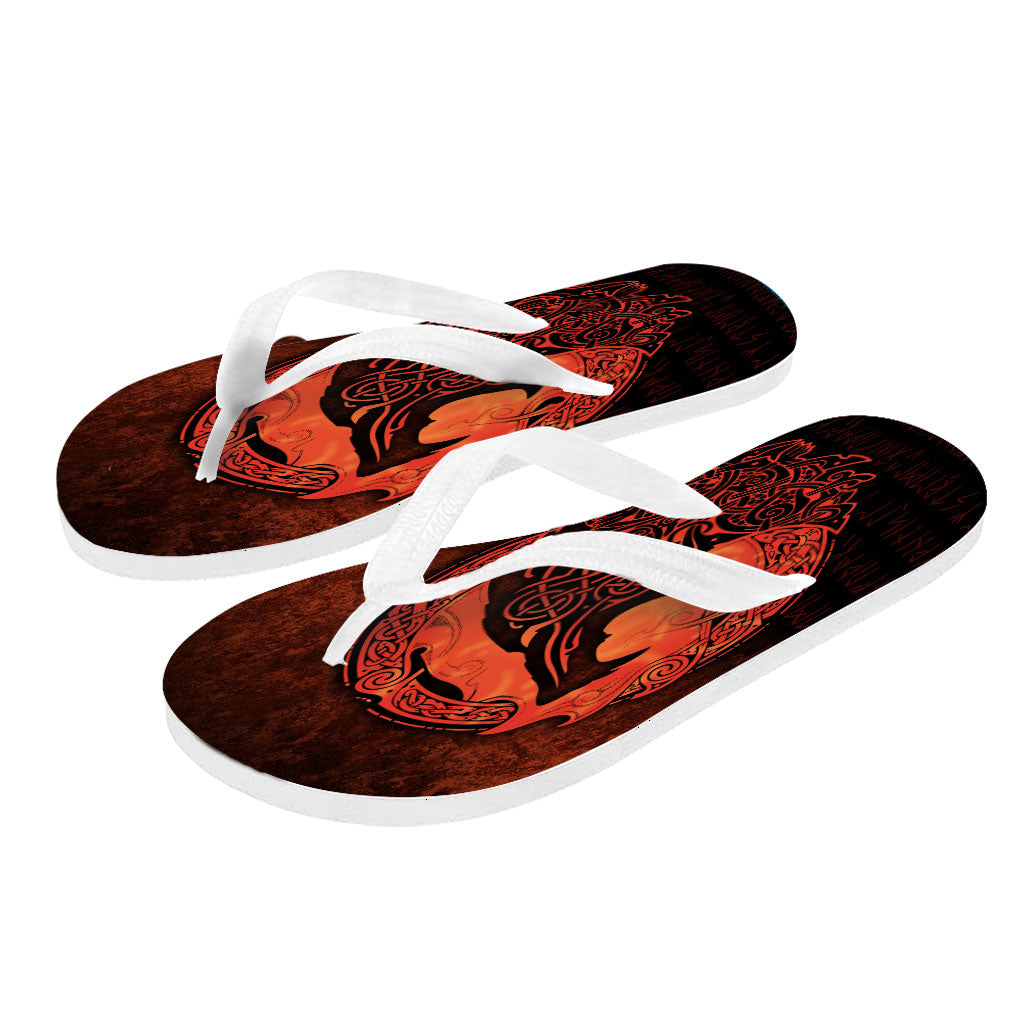 viking-flip-flops-fenrir-viking-3d-tattoo-orange-version-flip-flops