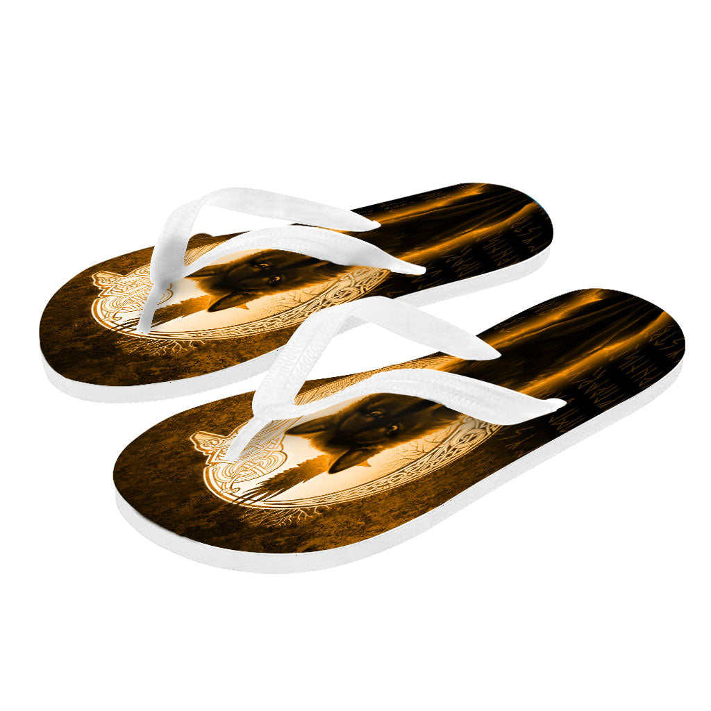 viking-flip-flops-fenrir-viking-wolf-gold-version-flip-flops