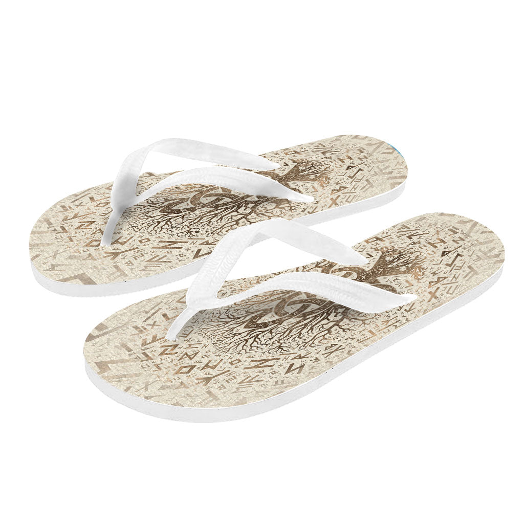 viking-flip-flops-tree-of-life-with-triquetra-and-futhark-pastel-gold-flip-flops