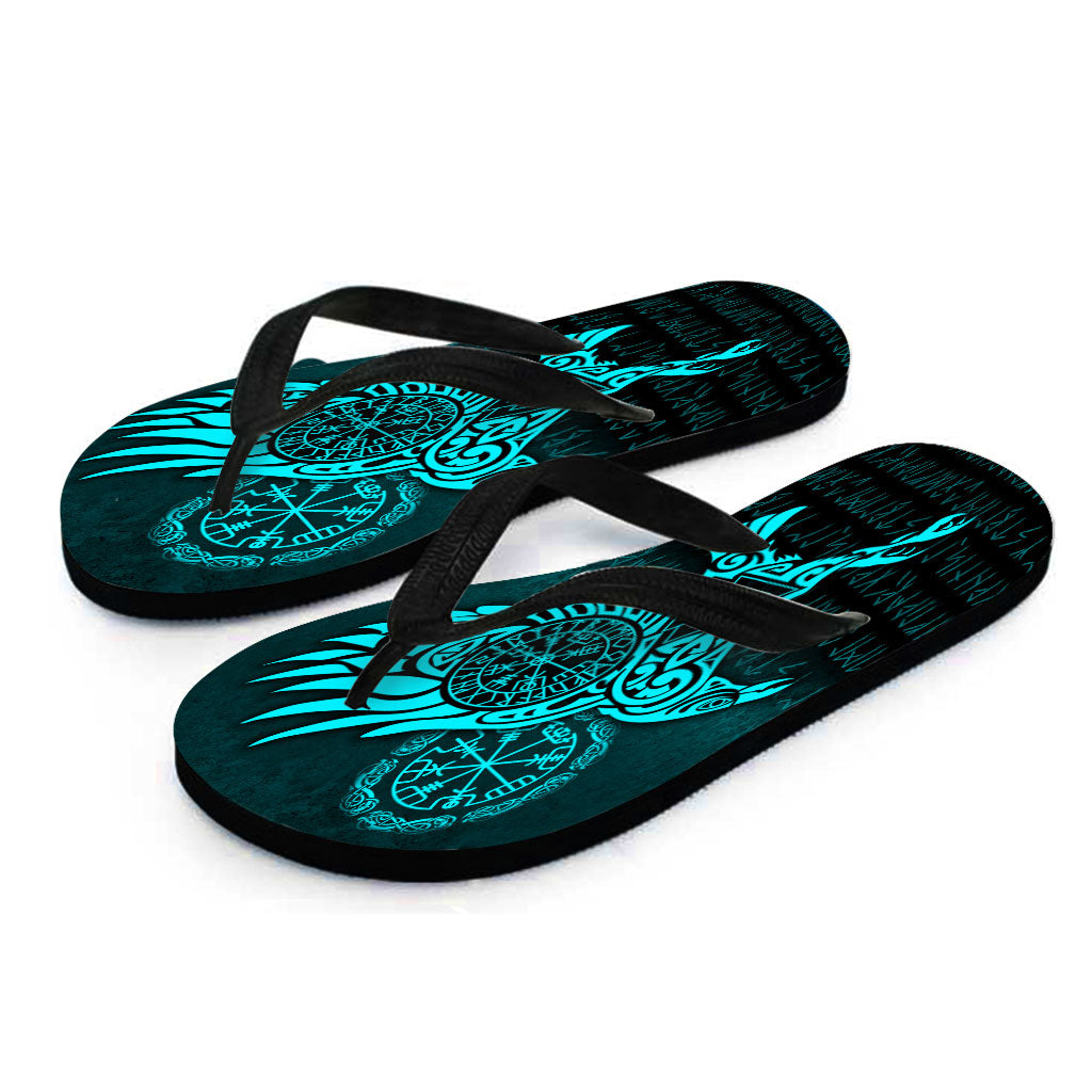 viking-flip-flops-raven-vegvisir-tattoo-cyan-version-flip-flops
