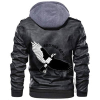 Viking Flying Mighty Black Raven Leather Jacket RLT12 - Wonder Print Shop