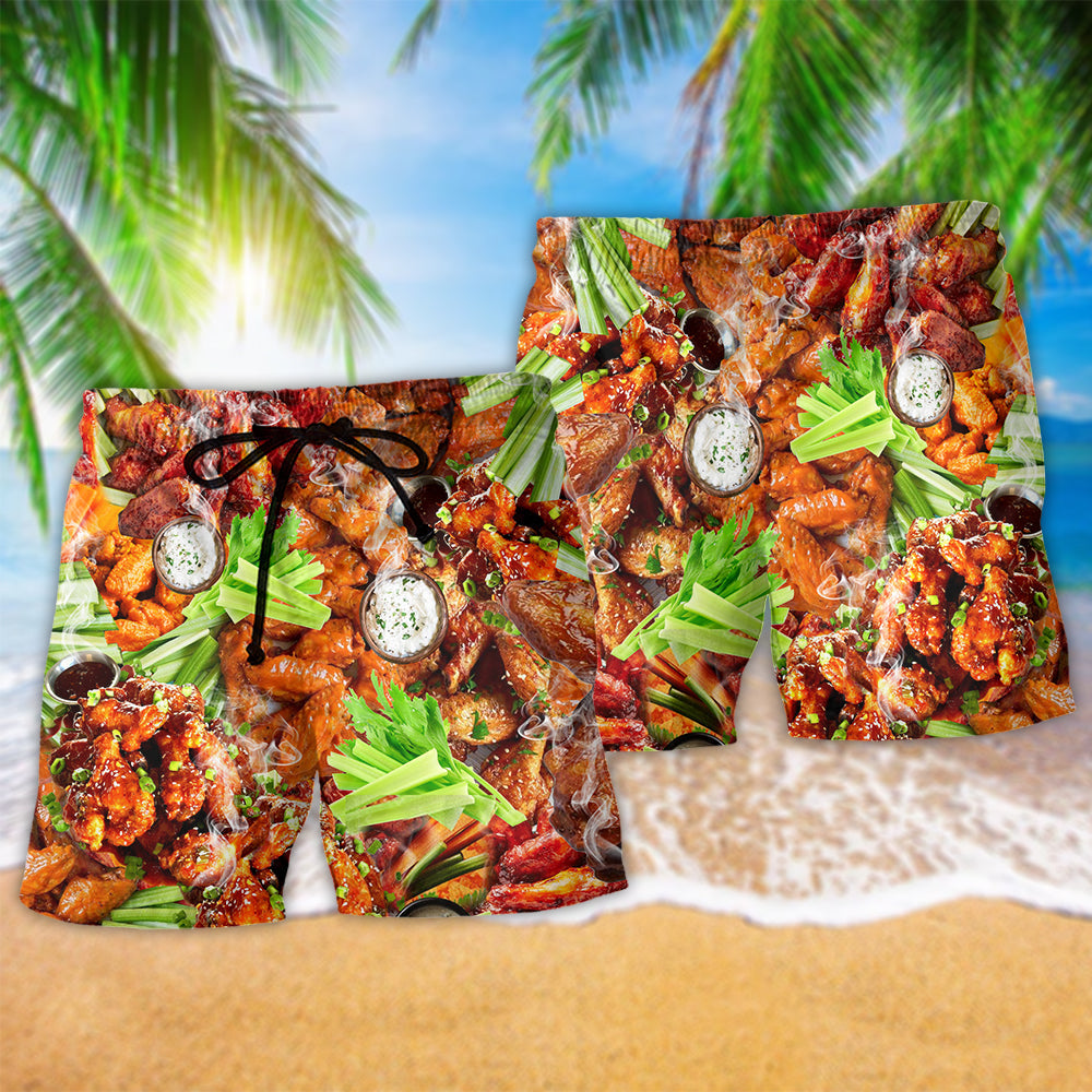 food-aint-nothing-chicken-wing-delicious-hawaiian-shorts