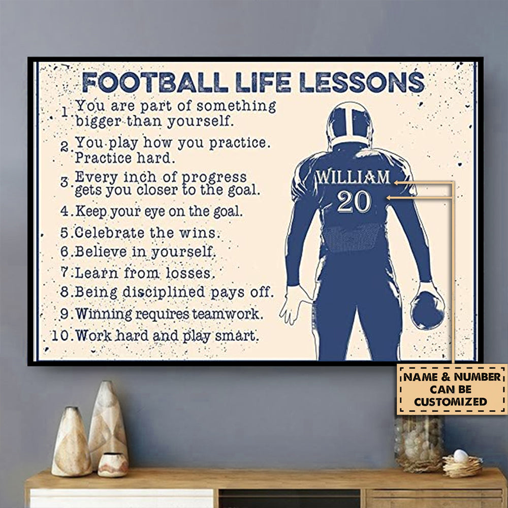 football-life-lesson-personalized-horizontal-poster