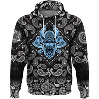Viking Hoodie For Tshirt with Bandana Paisley Style RLT12 - Wonder Print Shop