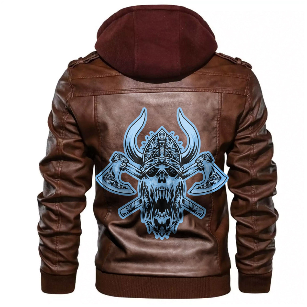 Viking For Tshirt Leather Jacket RLT12 - Wonder Print Shop