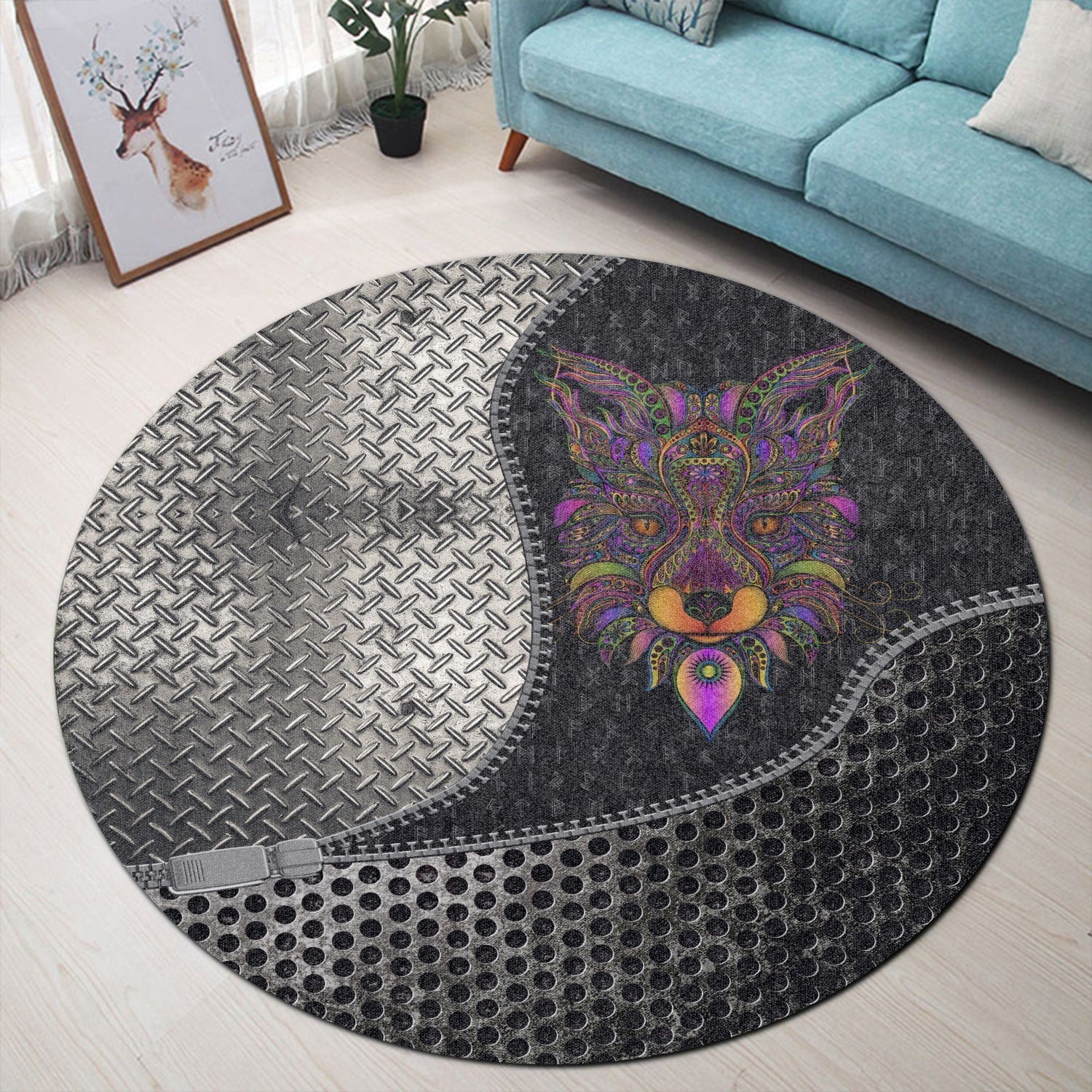 viking-carpet-fox-round-carpet