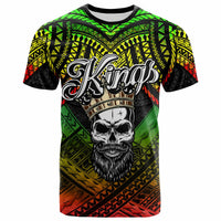 Custom Hawaii T Shirt The Kings Of Maui With Hawaiian Reggage Tribal Patterns T Shirt LT10 - Wonder Print Shop
